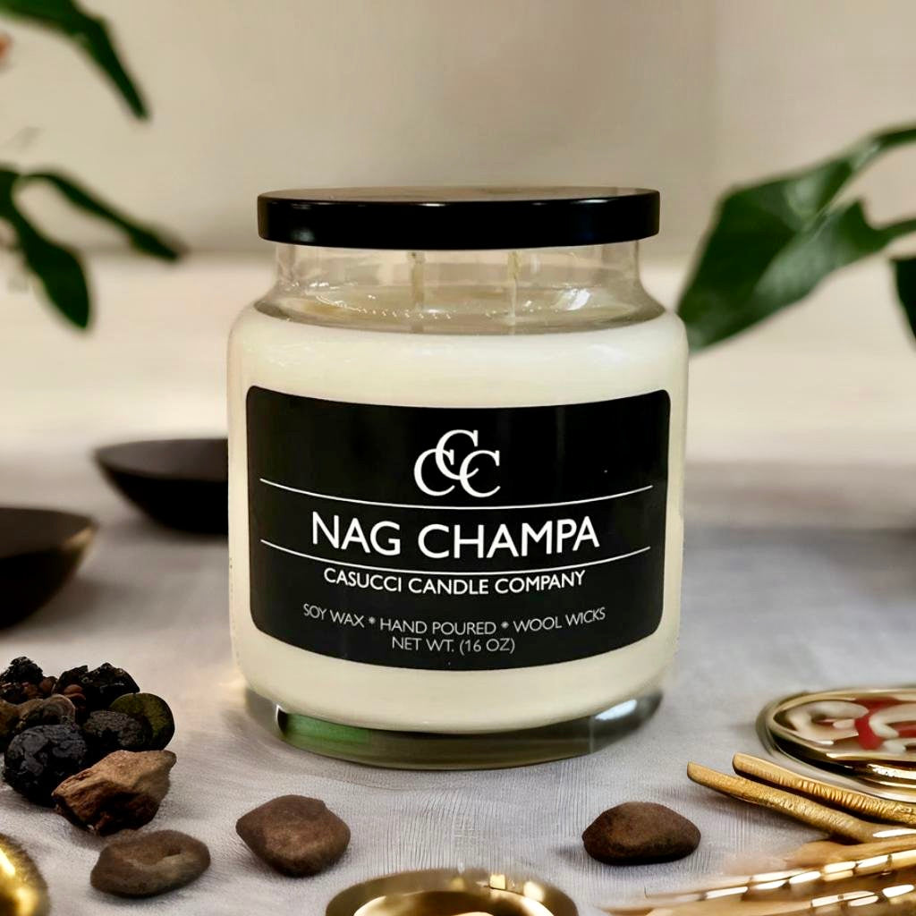 Nag Champa Scented Candle - 6 Ounce Jar Candle- Hand Poured in Indiana